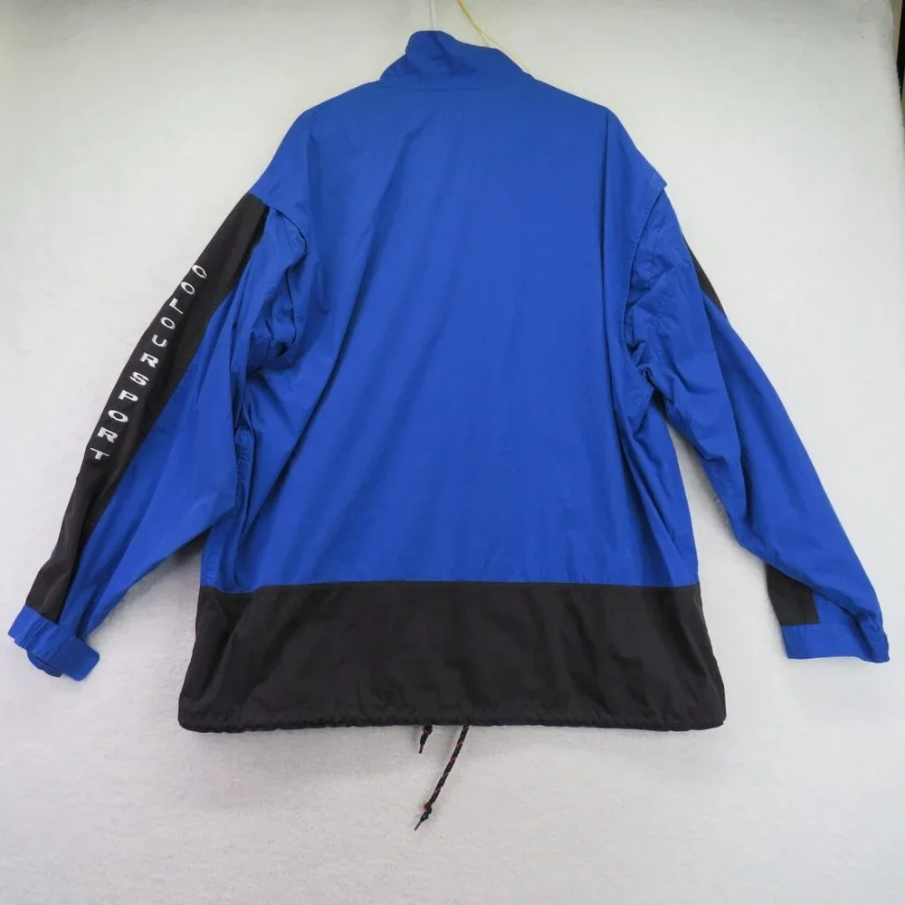 Vintage ColourSport Alexander Julian Jacket Mens XL Blue Black‎ Windbreaker 90s